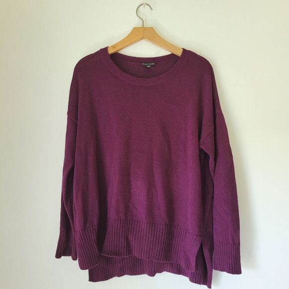 Eileen Fisher Linen Cotton Blend Purple Women's Sweater Small - Picture 1 of 9